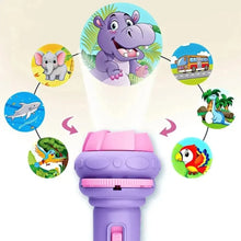 Load image into Gallery viewer, 10 Cards Cartoon Projection Flashlight 80 Patterns Creative Children