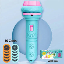Load image into Gallery viewer, 10 Cards Cartoon Projection Flashlight 80 Patterns Creative Children
