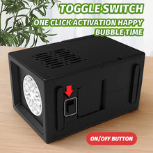 Load image into Gallery viewer, Black device with a toggle switch on a wooden surface, featuring text about activation.