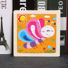 Load image into Gallery viewer, 9pcs Small Size Wooden Puzzle Montessori Toys