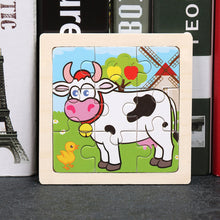 Load image into Gallery viewer, 9pcs Small Size Wooden Puzzle Montessori Toys