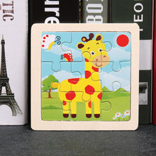 Load image into Gallery viewer, 9pcs Small Size Wooden Puzzle Montessori Toys
