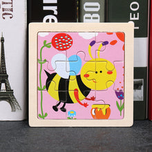 Load image into Gallery viewer, 9pcs Small Size Wooden Puzzle Montessori Toys