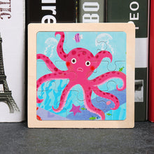 Load image into Gallery viewer, 9pcs Small Size Wooden Puzzle Montessori Toys