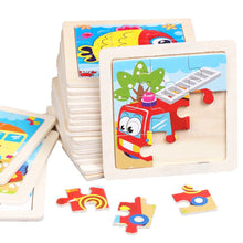 Load image into Gallery viewer, 9pcs Small Size Wooden Puzzle Montessori Toys